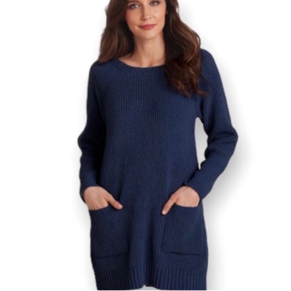 Soft Surroundings Chenille Ribbed Pocket Tunic Size Petite Medium - Picture 1 of 6